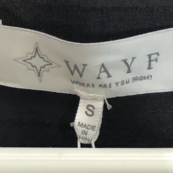 NWT WAYF Womens Chiffon Black Floral Blouse Top‎ Size Small Long Sleeve Smocked - Picture 7 of 8